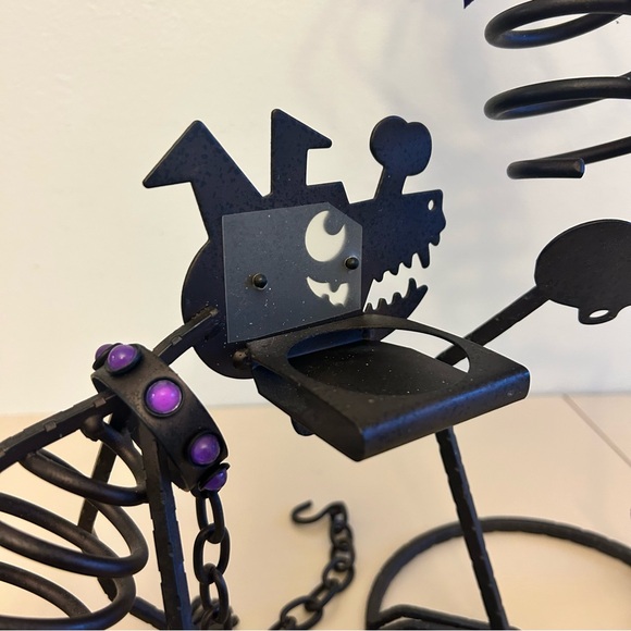 Vintage PartyLite Halloween Skeleton Mr. Bones Sticks Dog Votive Holders - Picture 8 of 11